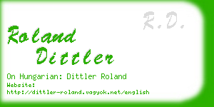 roland dittler business card